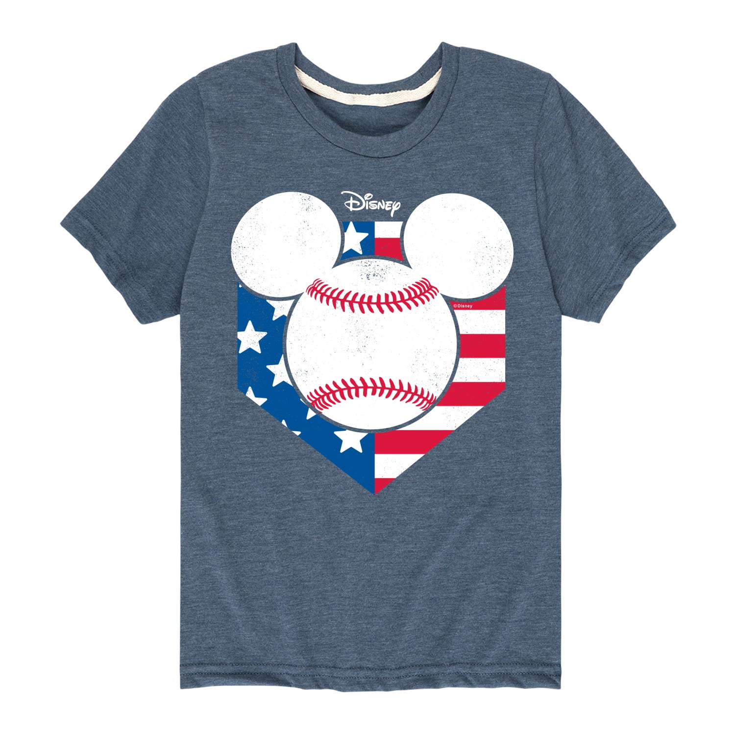 Disney Americana Mickey Baseball Flag Diamond Toddler And