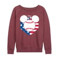 thumbnail image 1 of Disney - Americana Lightweight French Terry Wide Neck Long Sleeve Graphic Shirt, 1 of 5