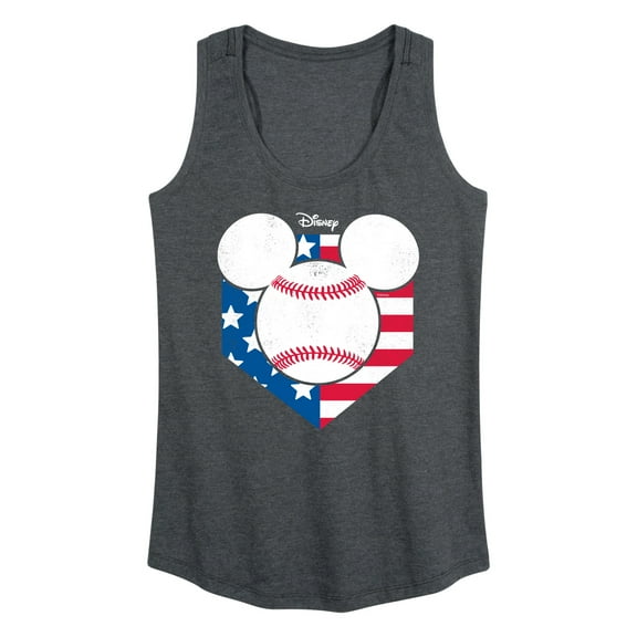 Disney - Americana - Mickey Baseball Flag Diamond - Women's Racerback Tank Top