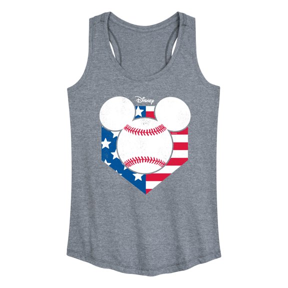 Disney - Americana - Mickey Baseball Flag Diamond - Women's Racerback Tank Top