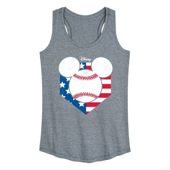Disney - Americana - Mickey Baseball Flag Diamond - Women's Racerback Tank Top