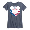 thumbnail image 1 of Disney - Americana - Mickey Baseball Flag Diamond - Women's Short Sleeve Graphic T-Shirt, 1 of 5