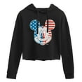 thumbnail image 1 of Disney - Americana - Mickey Face Stars And Stripes - Juniors Cropped Pullover Hoodie, 1 of 5