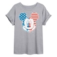 thumbnail image 1 of Disney - Americana - Mickey Face Stars And Stripes - Juniors Ideal Flowy Muscle T-Shirt, 1 of 5