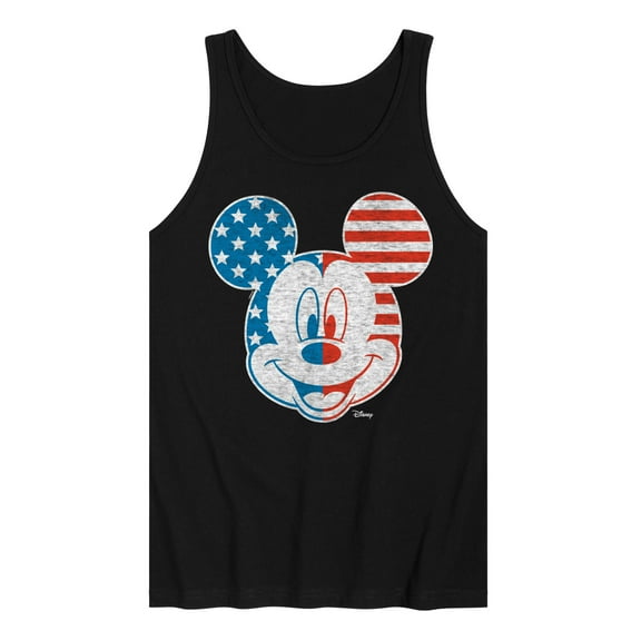 Disney - Americana - Mickey Face Stars And Stripes - Men's Jersey Tank Top