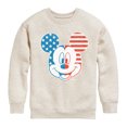 thumbnail image 1 of Disney - Americana - Mickey Face Stars And Stripes - Toddler And Youth Crewneck Fleece Sweatshirt, 1 of 5