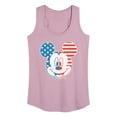 thumbnail image 1 of Disney - Americana - Mickey Face Stars And Stripes - Women's Racerback Tank Top, 1 of 4