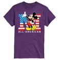 thumbnail image 1 of Disney - Americana - Mickey Flag All American - Adult Short Sleeve Graphic T-Shirt, 1 of 3