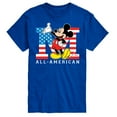 thumbnail image 1 of Disney - Americana - Mickey Flag All American - Adult Short Sleeve Graphic T-Shirt, 1 of 4