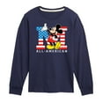 thumbnail image 1 of Disney - Americana - Mickey Flag All American - Toddler And Youth Long Sleeve Graphic T-Shirt, 1 of 5