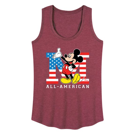 Disney - Americana - Mickey Flag All American - Women's Racerback Tank Top