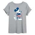 thumbnail image 1 of Disney - Americana - Mickey Flag Pattern - Women's Oversized T-Shirt, 1 of 5