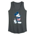 thumbnail image 1 of Disney - Americana - Mickey Flag Pattern - Women's Racerback Tank Top, 1 of 5