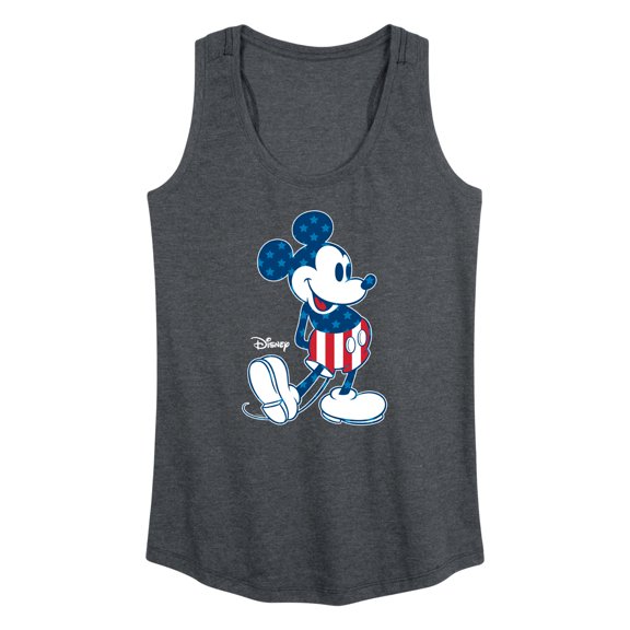 Disney - Americana - Mickey Flag Pattern - Women's Racerback Tank Top