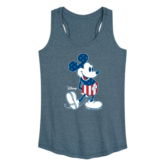 Disney - Americana - Mickey Flag Pattern - Women's Racerback Tank Top