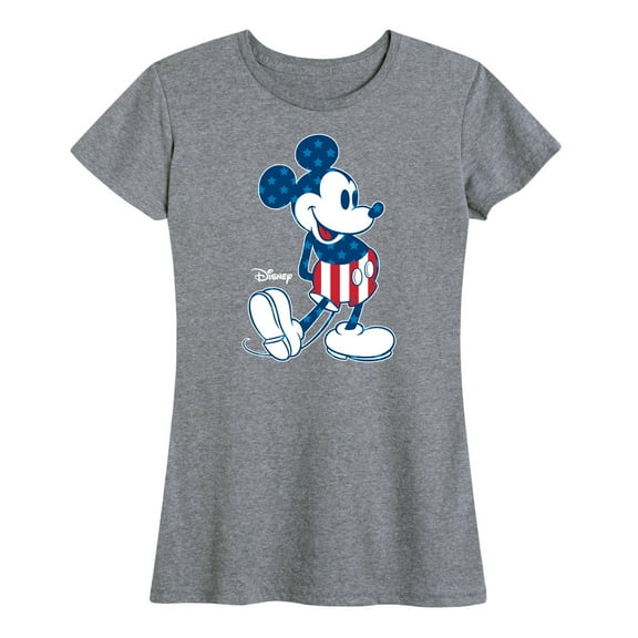 Disney - Americana - Mickey Flag Pattern - Women's Short Sleeve Graphic T-Shirt