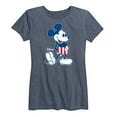thumbnail image 1 of Disney - Americana - Mickey Flag Pattern - Women's Short Sleeve Graphic T-Shirt, 1 of 5