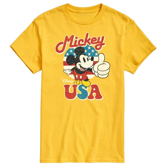 Disney - Americana - Mickey Mouse USA Flag - Adult Short Sleeve Graphic T-Shirt