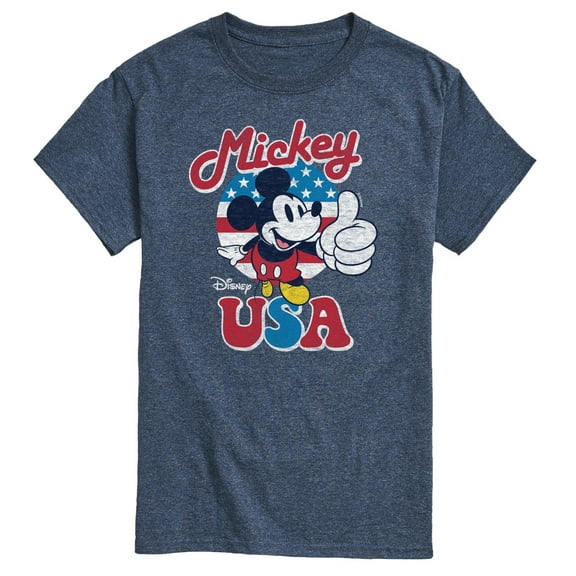 Disney - Americana - Mickey Mouse USA Flag - Adult Short Sleeve Graphic T-Shirt