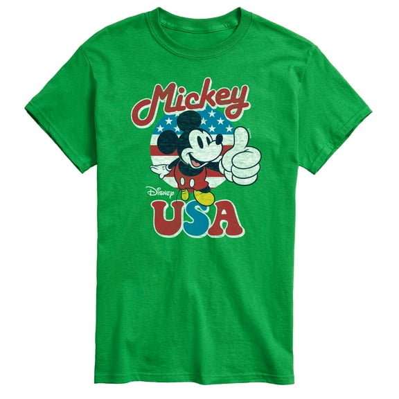 Disney - Americana - Mickey Mouse USA Flag - Adult Short Sleeve Graphic T-Shirt