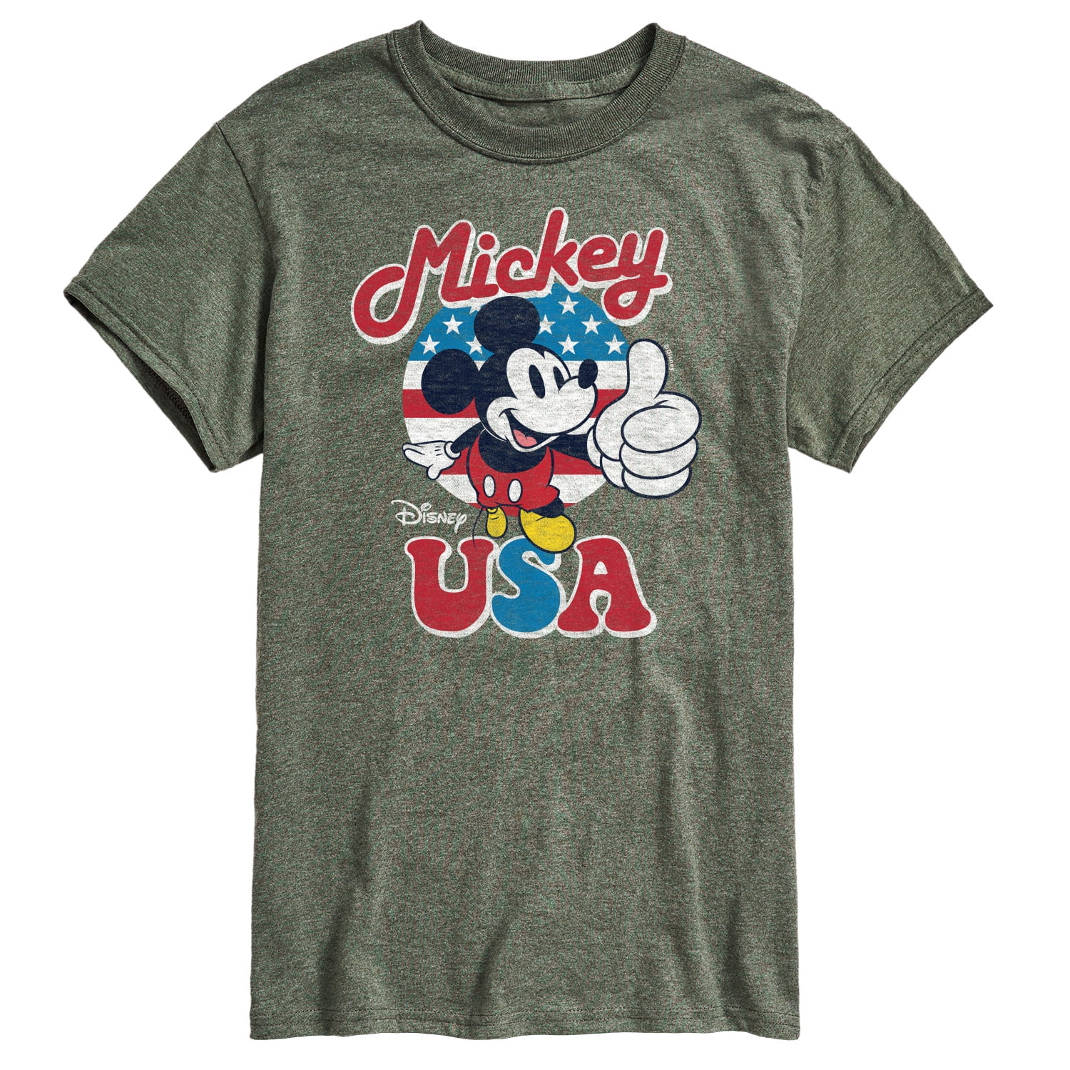 Disney - Americana - Mickey Mouse USA Flag - Adult Short Sleeve 