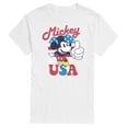 thumbnail image 1 of Disney - Americana - Mickey Mouse USA Flag - Adult Short Sleeve Graphic T-Shirt, 1 of 4