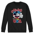 thumbnail image 1 of Disney - Americana - Mickey Mouse USA Flag - Men's Crew Neck Fleece Pullover, 1 of 5