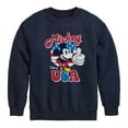 thumbnail image 1 of Disney - Americana - Mickey Mouse USA Flag - Toddler And Youth Crewneck Fleece Sweatshirt, 1 of 5