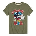 thumbnail image 1 of Disney - Americana - Mickey Mouse USA Flag - Toddler And Youth Short Sleeve Graphic T-Shirt, 1 of 5