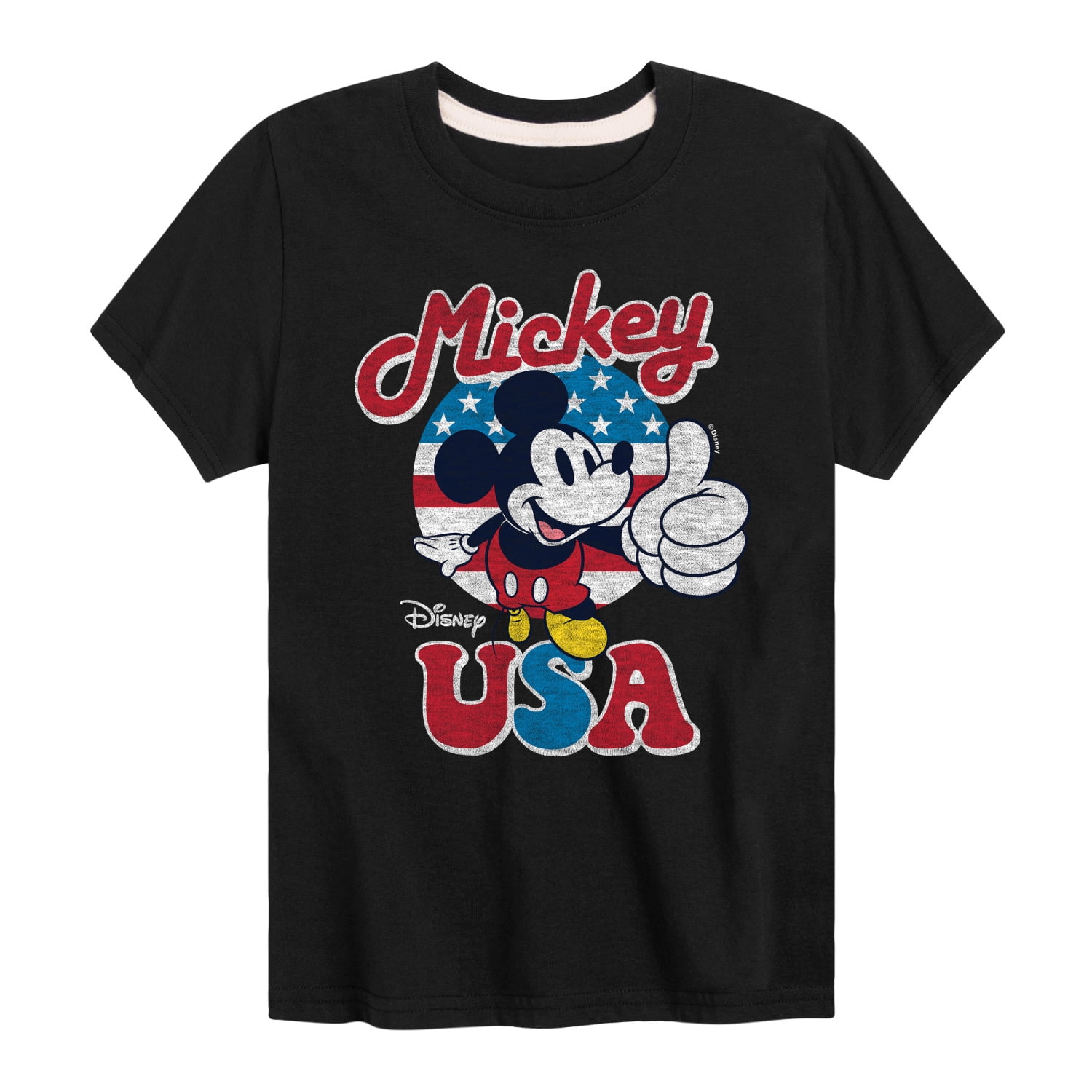Disney - Americana - Mickey Mouse USA Flag - Toddler And Youth