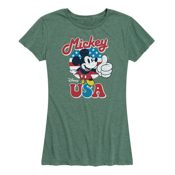 Disney - Americana - Mickey Mouse USA Flag - Women's Short Sleeve Graphic T-Shirt