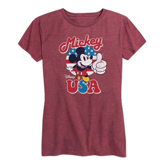 Disney - Americana - Mickey Mouse USA Flag - Women's Short Sleeve Graphic T-Shirt