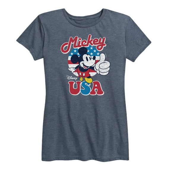Disney - Americana - Mickey Mouse USA Flag - Women's Short Sleeve Graphic T-Shirt