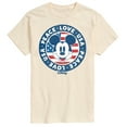 thumbnail image 1 of Disney - Americana - Mickey Peace Love Usa - Adult Short Sleeve Graphic T-Shirt, 1 of 5