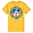 thumbnail image 1 of Disney - Americana - Mickey Peace Love Usa - Adult Short Sleeve Graphic T-Shirt, 1 of 4