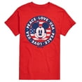 thumbnail image 1 of Disney - Americana - Mickey Peace Love Usa - Adult Short Sleeve Graphic T-Shirt, 1 of 4