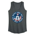 thumbnail image 1 of Disney - Americana - Mickey Peace Love Usa - Women's Racerback Tank Top, 1 of 5