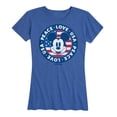 thumbnail image 1 of Disney - Americana - Mickey Peace Love Usa - Women's Short Sleeve Graphic T-Shirt, 1 of 5