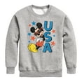thumbnail image 1 of Disney - Americana - Mickey Sunglasses USA - Toddler And Youth Crewneck Fleece Sweatshirt, 1 of 5
