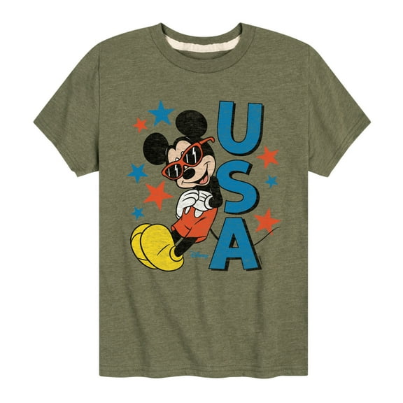 Disney - Americana - Mickey Sunglasses USA - Toddler And Youth Short Sleeve Graphic T-Shirt