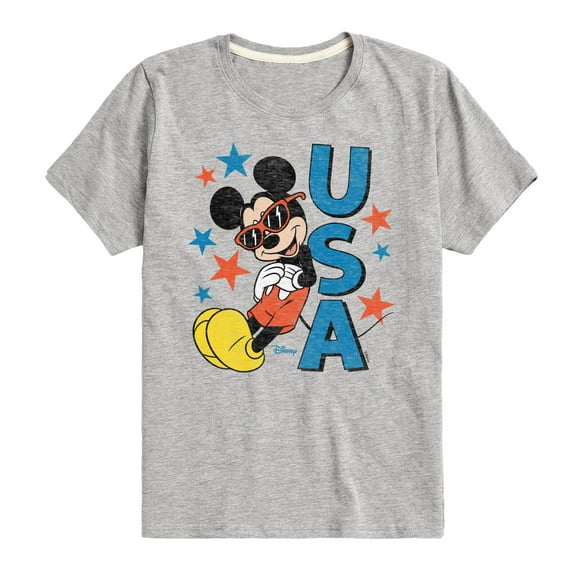 Disney - Americana - Mickey Sunglasses USA - Toddler And Youth Short Sleeve Graphic T-Shirt