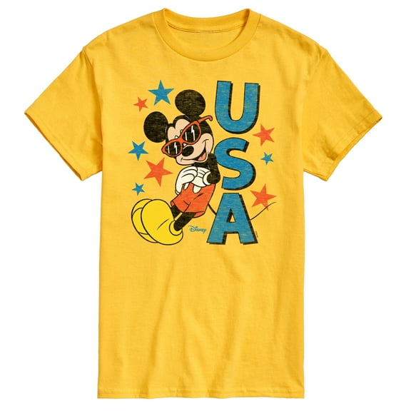Disney - Americana - Mickey Sunglasses Usa - Adult Short Sleeve Graphic T-Shirt