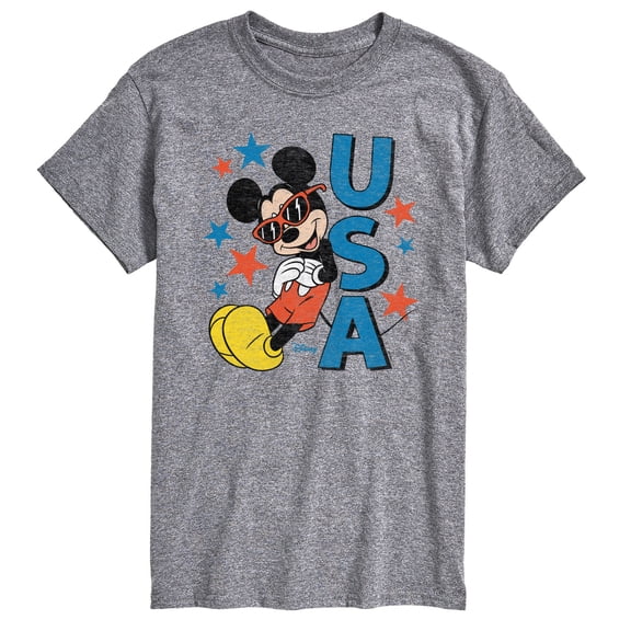 Disney - Americana - Mickey Sunglasses Usa - Adult Short Sleeve Graphic T-Shirt