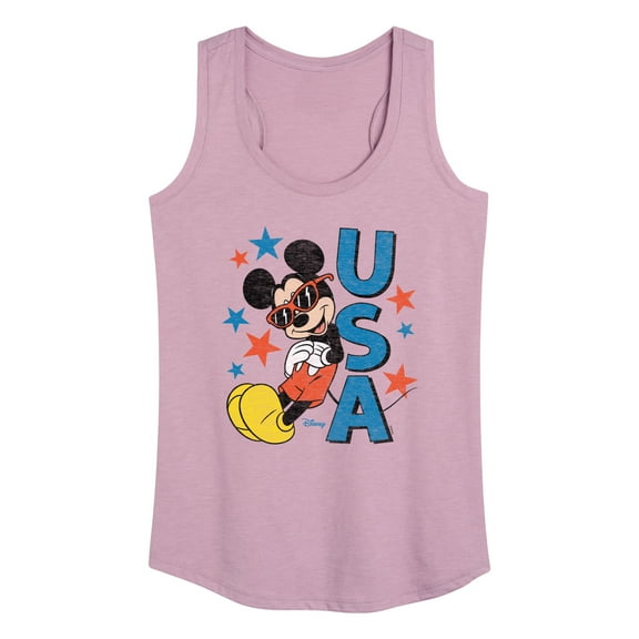 Disney - Americana - Mickey Sunglasses Usa - Women's Racerback Tank Top