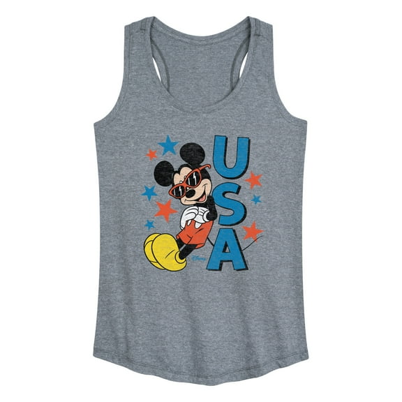 Disney - Americana - Mickey Sunglasses Usa  - Women's Racerback Tank Top