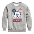 thumbnail image 1 of Disney - Americana - Mickey USA Ears - Toddler And Youth Crewneck Fleece Sweatshirt, 1 of 5