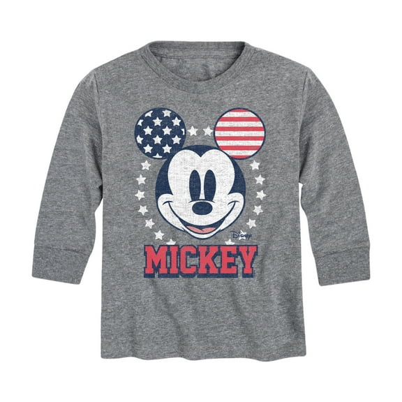 Disney - Americana - Mickey USA Ears - Toddler And Youth Long Sleeve Graphic T-Shirt