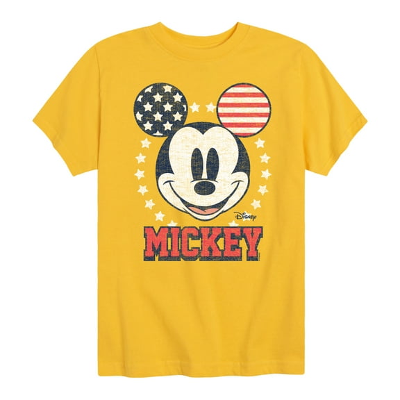 Disney - Americana - Mickey USA Ears - Toddler And Youth Short Sleeve Graphic T-Shirt