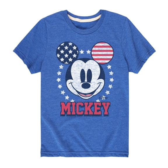 Disney - Americana - Mickey USA Ears - Toddler And Youth Short Sleeve Graphic T-Shirt