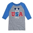 thumbnail image 1 of Disney - Americana - Mickey USA - Toddler And Youth Raglan Graphic T-Shirt, 1 of 6